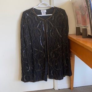 Beaded chiffon 20’s style sweater jacket